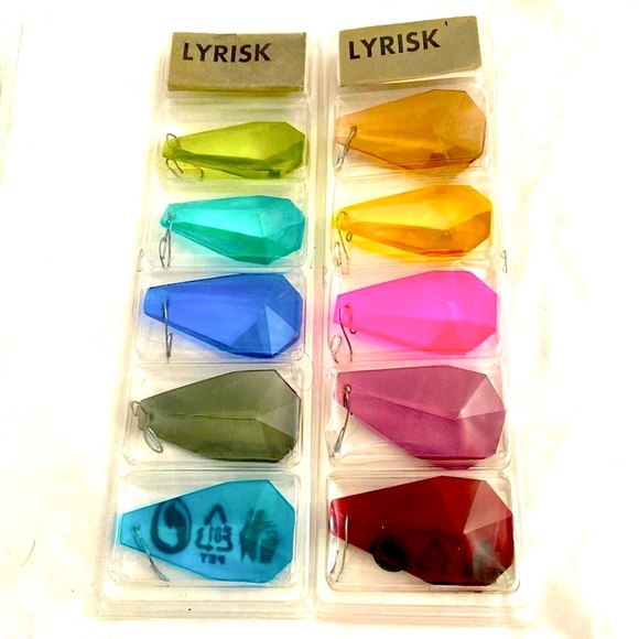 IKEA Other - Vintage Ikea Lyrisk Rainbow Lamp Glass Crystals faceted teardrop
